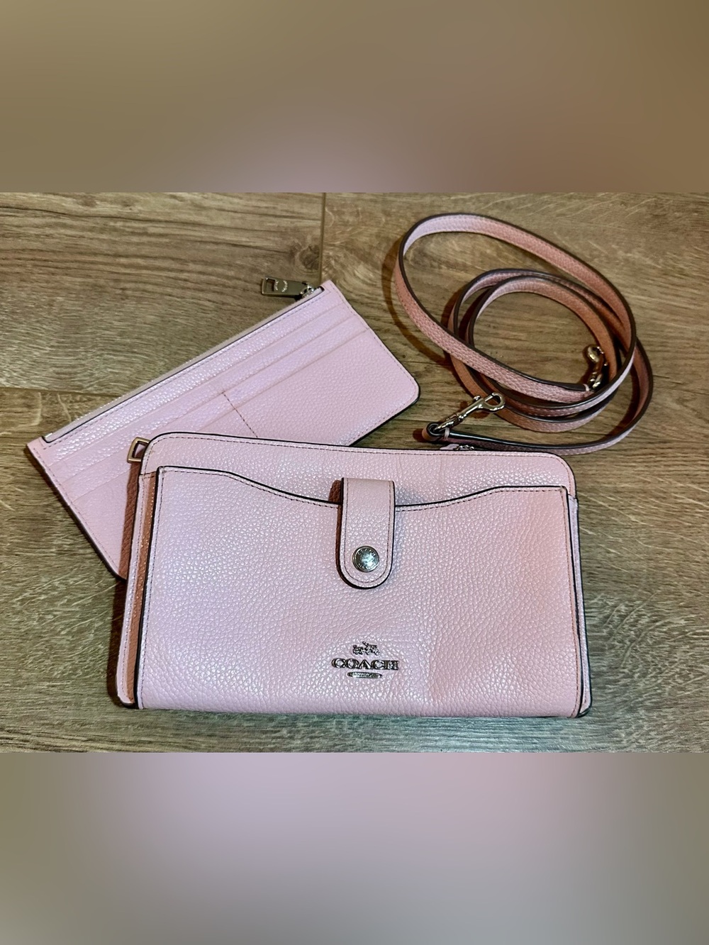 Coach Noa Pop Up Messenger Bag Pebbled Leather Pink Peony - Picture 3 of 15